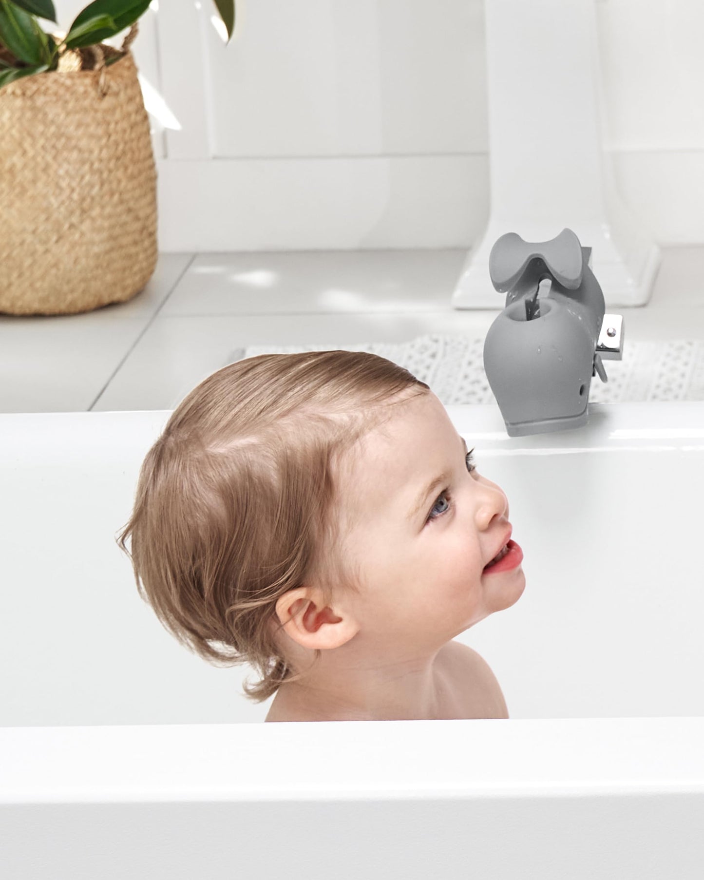Skip Hop Baby Bath Spout Cover, Universal Fit, Moby, Grey