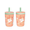Zak Designs Kelso Tumbler Set 15 Oz, (Unicorn) Non-Bpa Leak-Proof Screw-On Lid With Straw Made Of Durable Plastic And Silicone,