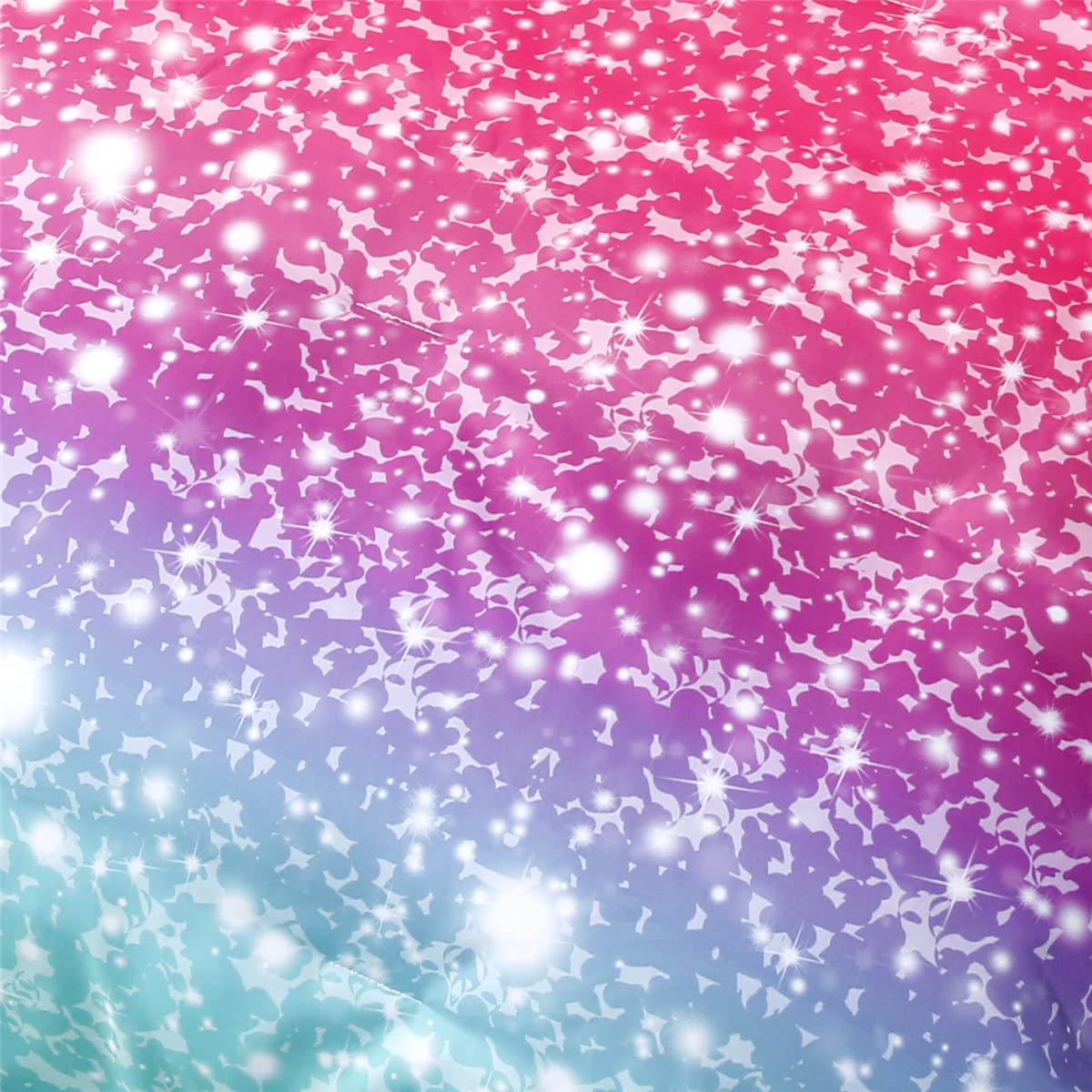 Urbonur 4 Pcs Bed In A Bag For Toddler Bed 2-6 Years Toddler Bedding Sets For Girls Room Decor Gradient Pink Purple Teal Toddler