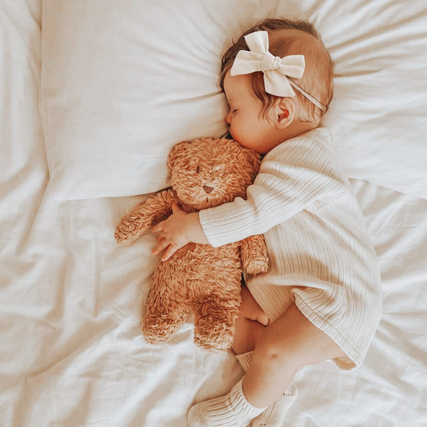 Niceye Baby Girl Bows And Headbands, Stretchy Nylon Hairbands Hair Bows For Newborns, Infants, Toddlers - Handmade Baby Hair Acc