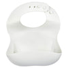 Three Little Tots Modern Silicone Baby Bib - Adjustable Fit Waterproof Catch Bibs ((Cloud)
