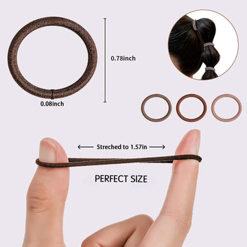 200Pcs Elastic Hair Ties, No Crease Hair Small Ponytail Holders For Kids Girls Baby Toddler, Neutral Color, Christmas Gifts Holi