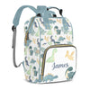 Dinosaur Personalized Name Nappy Bag Large Capacity Baby Diaper Bags, Color Green Monogram Daypack Custom Name Backpack Casual D