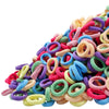 Tesvyns 300Pcs Baby Hair Ties Cotton Toddler Hair Ties For Girls And Kids, Kids Seamless Hair Bands Ponytail Holders(Multiple Co