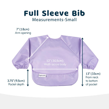 Tiny Twinkle Mess Proof Baby Bib, 2 Pack Long Sleeve Bib Outfit, Waterproof Bibs For Toddlers, Machine Washable, Tug Proof (Merm