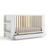 Graco Read-With-Me 4-In-1 Convertible Crib With Drawer (White With Driftwood) - Greenguard Gold Certified Converts To Toddler Be