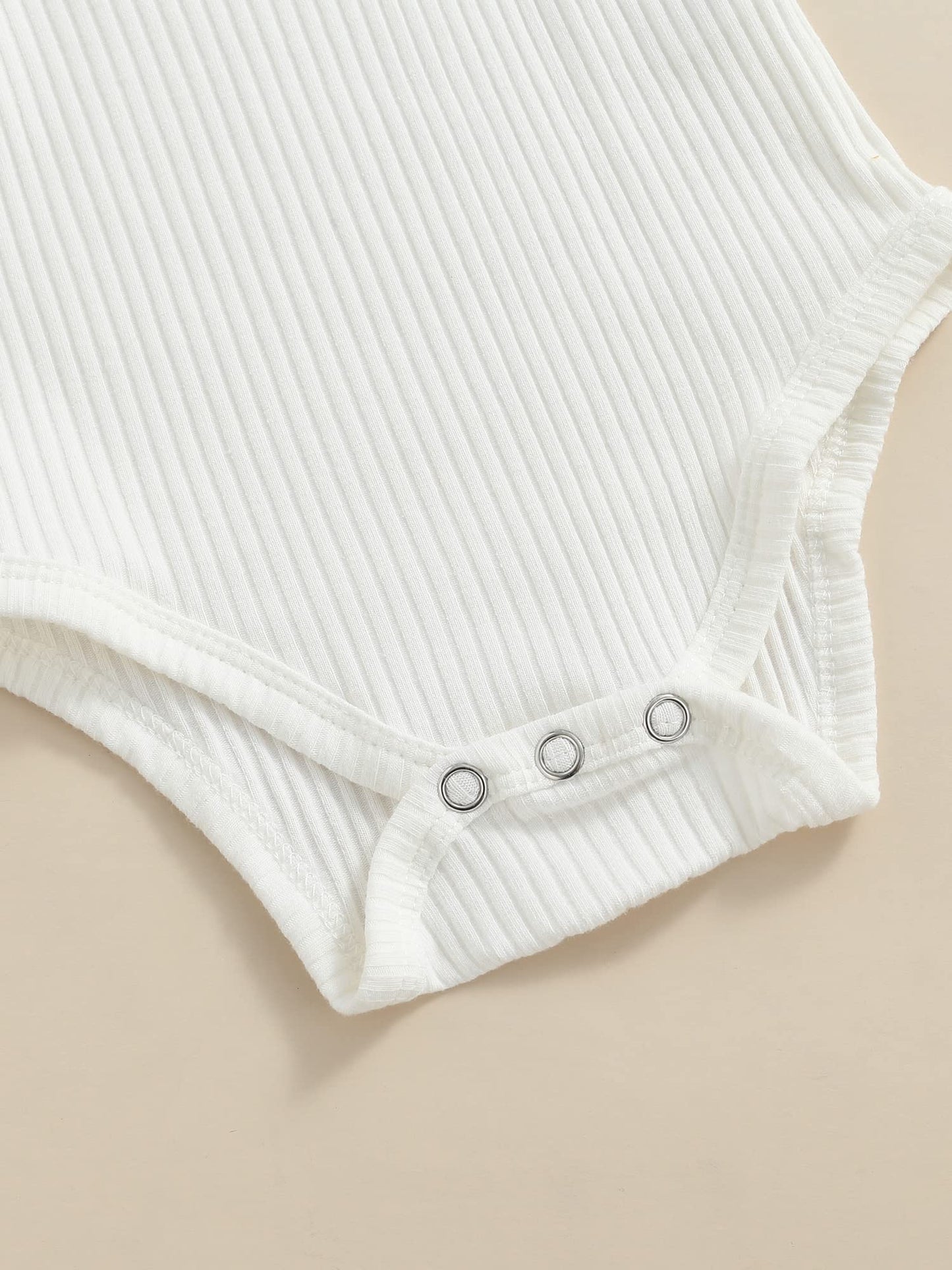 Infant Girls Summer 3Pcs Outfit Sets Ruffle Short Sleeve Ribbed Romper + Suspender Skirt + Headband (A-Yellow, 3-6 Months)