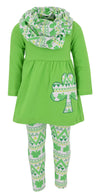 Unique Baby Girls St Patrick 'S Day Repeating Clovers Legging Set (10/5Xl, Green)