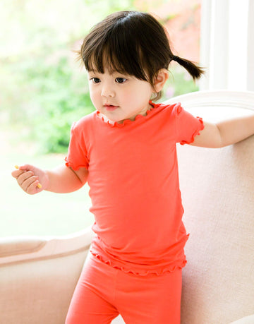 Vaenait Baby Infant Kids Toddler Short Sleeve Sleepwear Pajamas 2Pcs Set Shirring Hotpink L