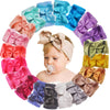 Yxiang 20Pcs Baby Bows Headbands 6' Big Newborns Bows Elastics Nylon Hairbands Ribbon Bow Hair Accessories For Newborns Infants