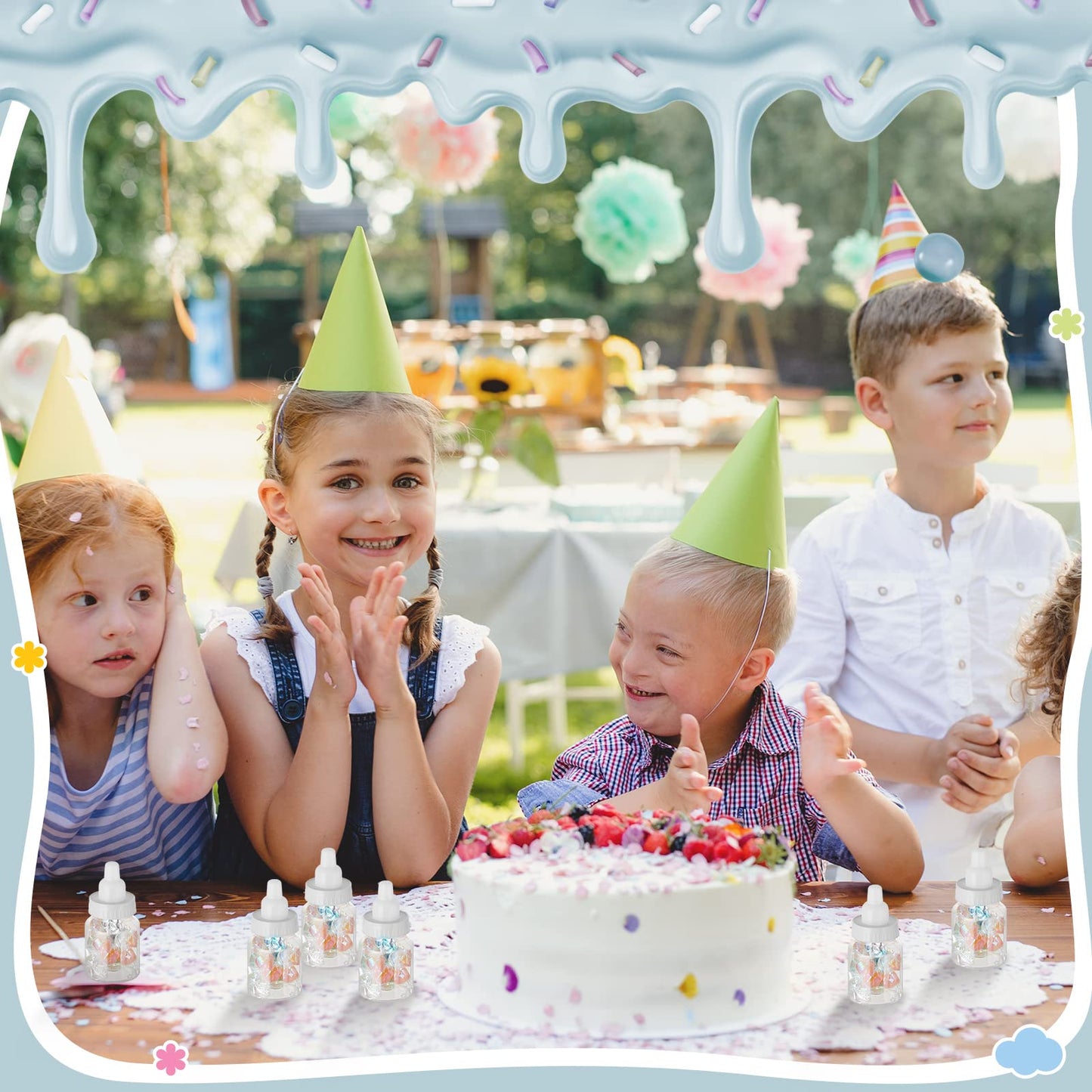 36 Pcs 3.5 Inch Baby Bottle Shower Favor Mini Plastic Candy Bottle Clear Bottles For Baby Shower Mini Feeding Candy Box For Part