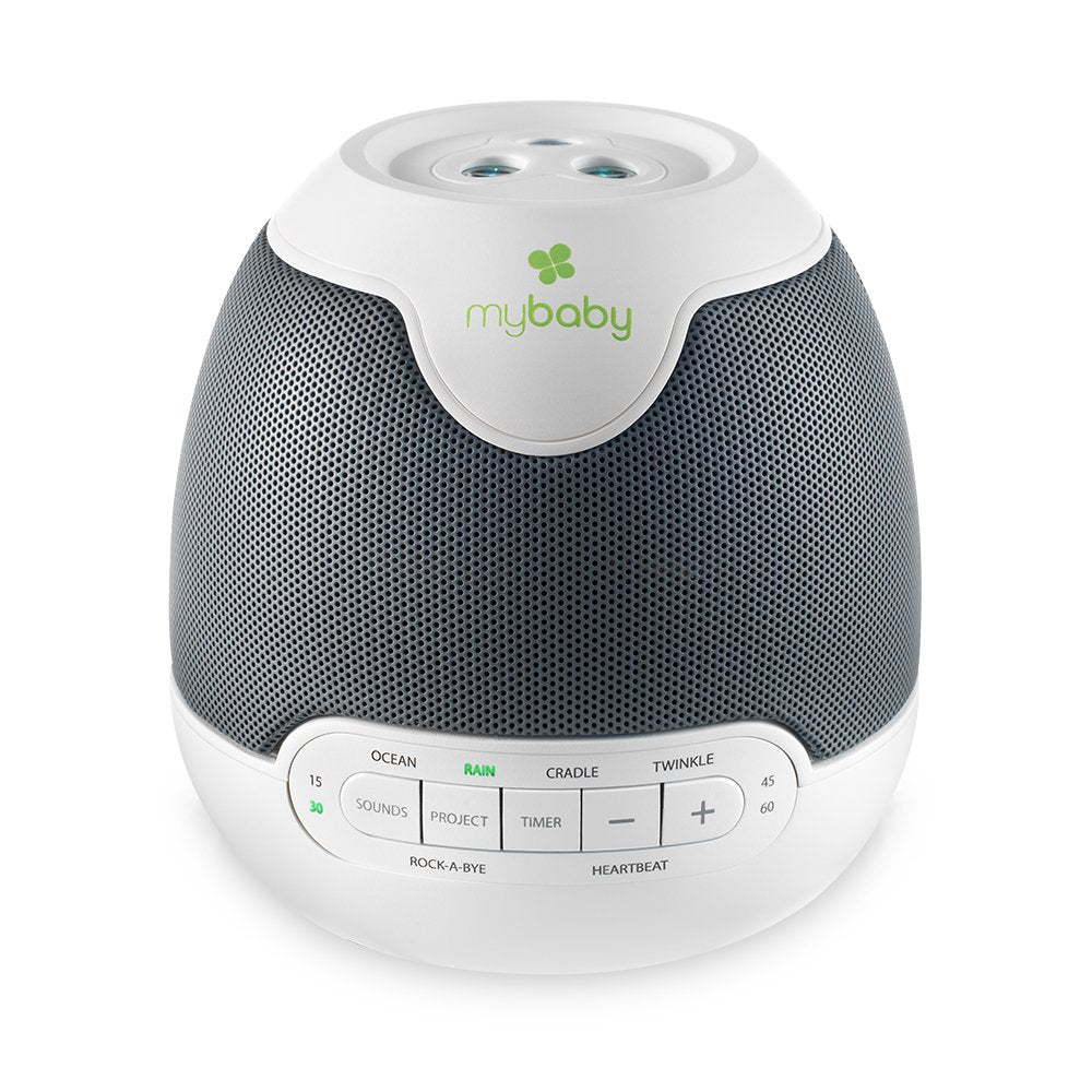 MyBaby Lullaby Sound Machine & Projector - Baby Sleep Machine Plays 6 Sounds & Lullabies, Projects Soothing Images - Auto-Off Ti