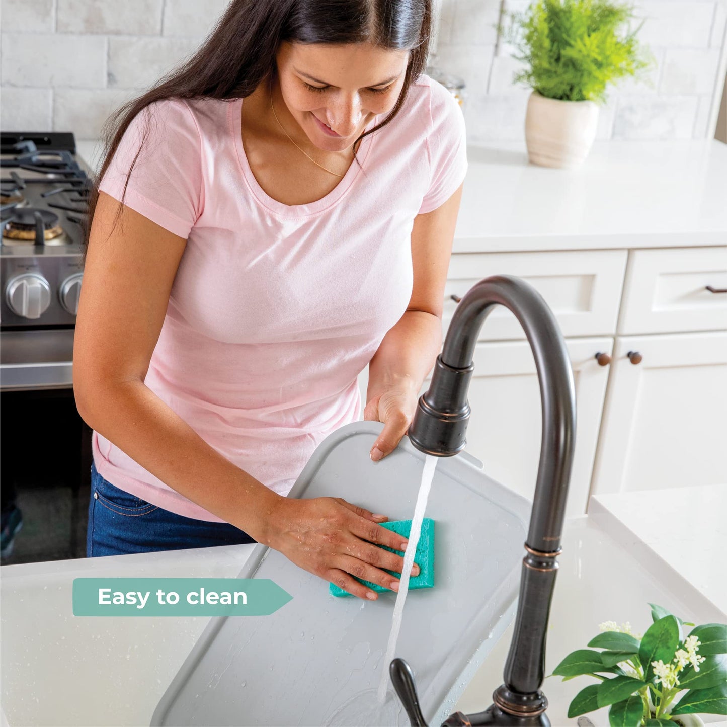 Guidecraft Kitchen Helper Mealtime And Play Tray - Easy To Clean, Detachable Feeding And Activity Table Extension For Toddlers