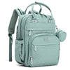 Babbleroo Sage Green Unisex Baby Essentials Backpack - Spacious Diaper Bag With Changing Pad, Stroller Straps & Pacifier Case