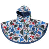Snuggle Stuffs Boys Minky Dot Poncho Blue Dinosaurs