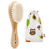 Haakaa Wooden Baby Hair Brush For Newborns And Toddlers Baby Brush Natural Soft Goat Bristles Hairbrush, Ideal For Cradle Cap, P