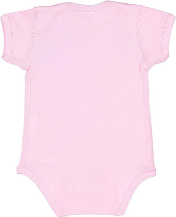 Rabbit Skins Baby Soft Short-Sleeve Bodysuit (4400) Pink, 18 Months
