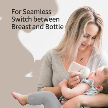 Pigeon Baby Bottle Newborn Feeding Gift Set, Anti-Colic, Wide Neck Bottle With Latch-On Line Nipple (4 Pp Feeding Bottles With N