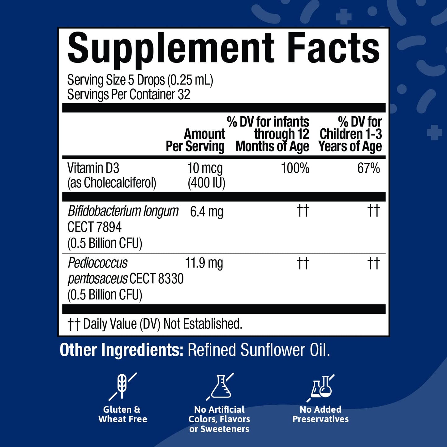 Biostime Baby Vitamin D & Colic Probiotic Drops For Newborns To 3 Years Old | 100% Daily Values Vitamin D For Bone & Immune Supp