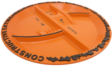 Constructive Eating Made In Usa Construction Plate For Toddlers, Infants, Babies And Kids - Made With Materials Tested For Safet