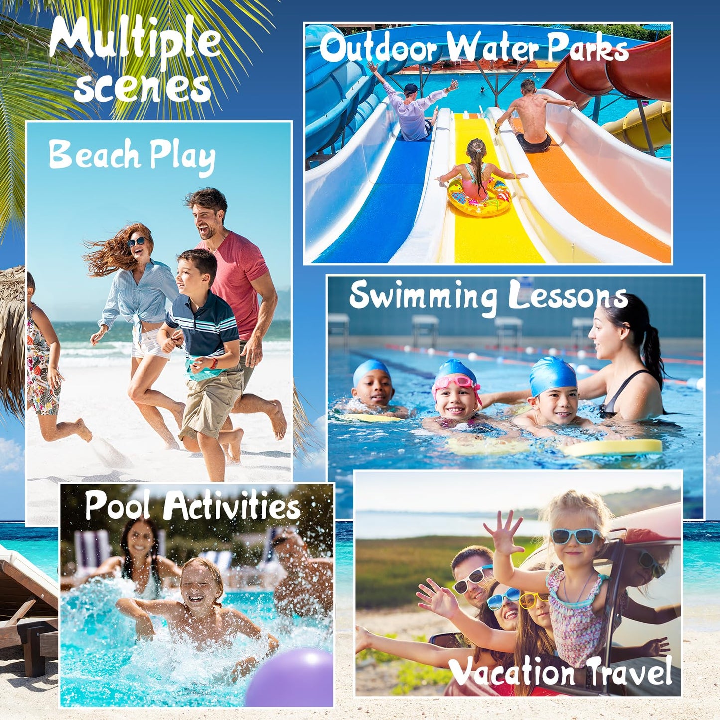 Babygoal Swim Diapers 3 Pack For 8M-3T Babies And Toddlers, Reusable Adjustable Washable For Baby Girl And Boy Swimming Lessons-