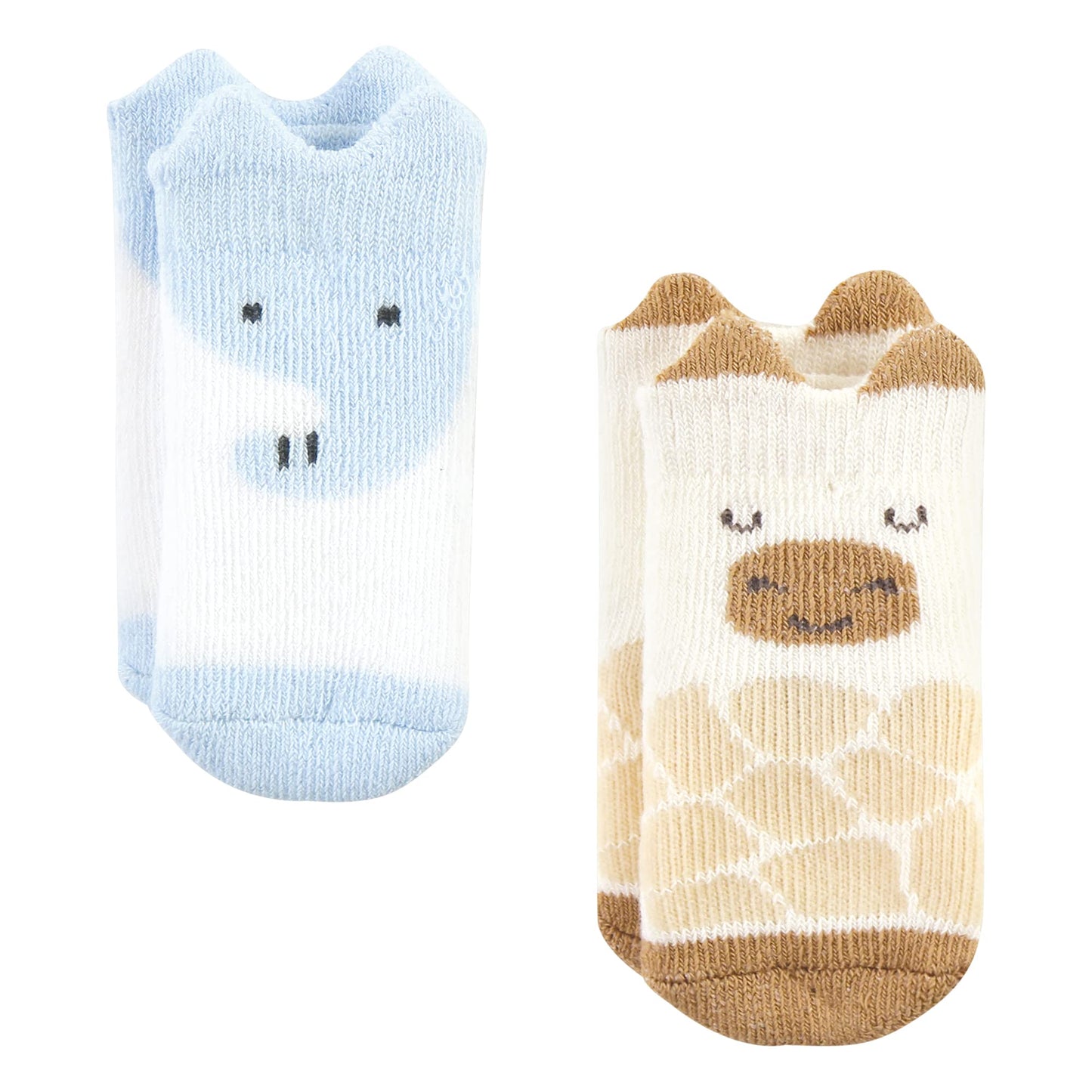 Hudson Baby Unisex Baby Cotton Rich Newborn And Terry Socks, Zoo Animals, 6-12 Months