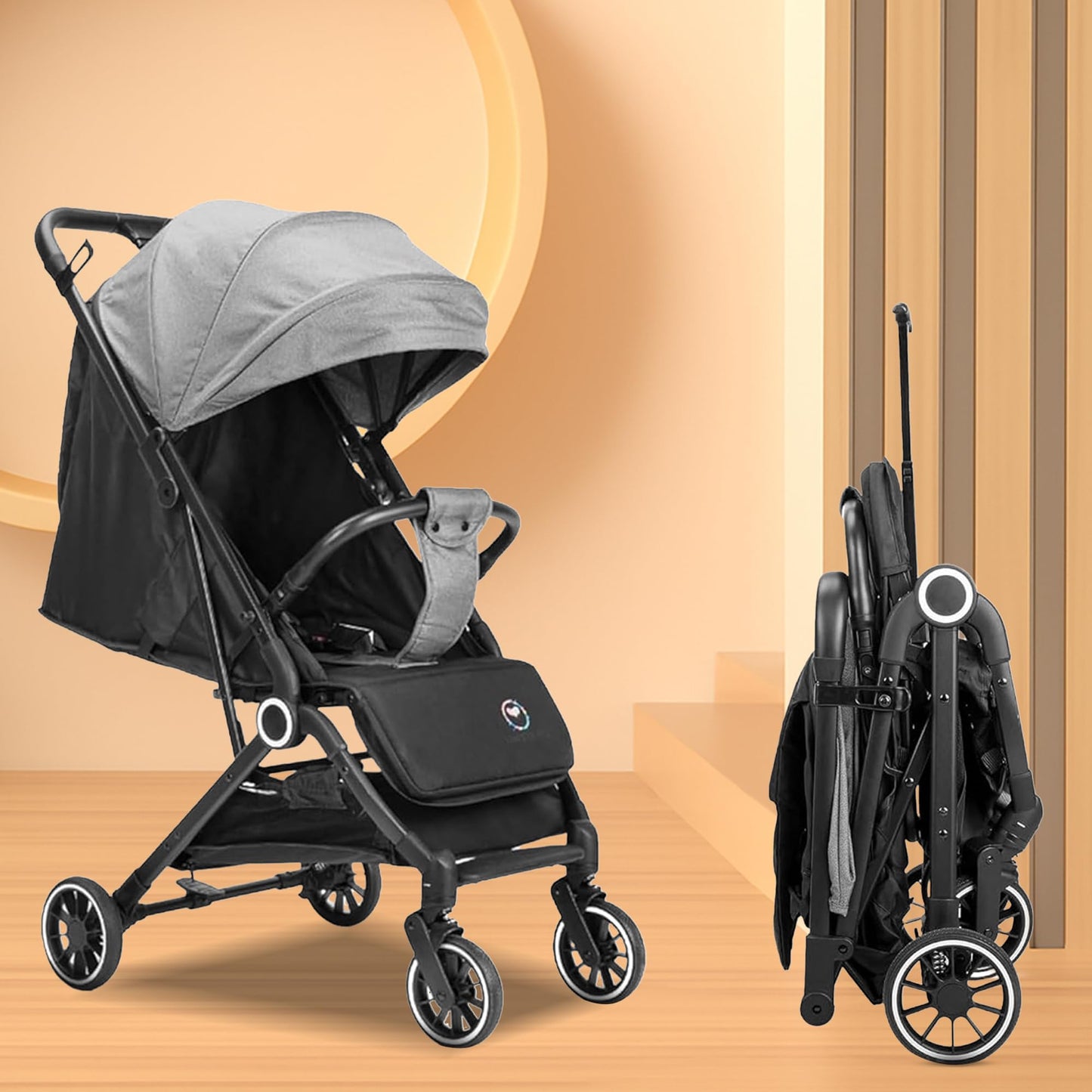 Tinyberg Baby Stroller For 05 Years, Pram Featherlite Lightweight, CabinFriendly, Portable Stroller For Travel, OneHand Fold,
