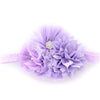 My Lello Headband Shabby Fabric Flower Cluster Baby - Infant - Toddler - Girl Stretchy Elastic Lavender