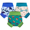 Moomoo Baby Swim Diapers 3 Pcs Waterproof Reusable Swim Diapers For Baby Girls And Boys Swim Lesson 5T
