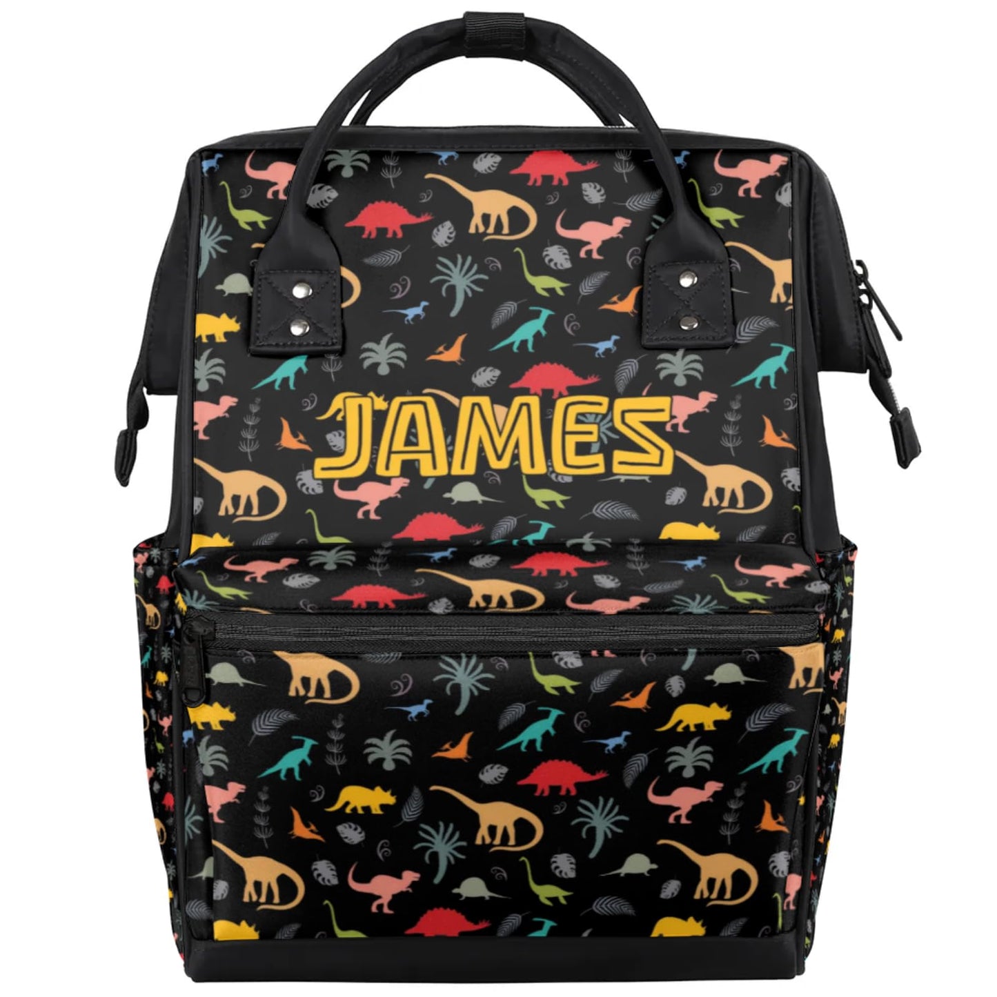 SPYORBKX Personalized Baby Diaper-Backpack Waterproof Nappy-Bag Backpack for Mom Dad Baby-Boys Dinosaur-Diaper-Bag with Baby Nam