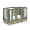 Storkcraft Santos Convertible Crib (Olive & Natural) - GREENGUARD Gold Certified, Fits Standard Crib Mattress, Converts to Toddl