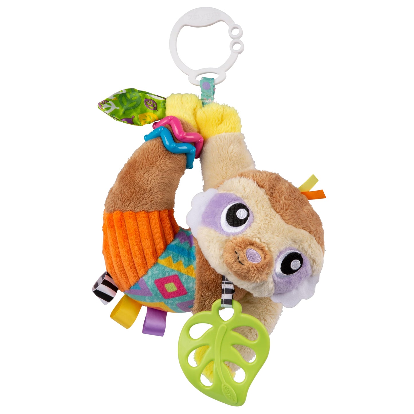 Playgro Sensory Friend Salo Sloth Baby Toy - Interactive Rattle Toy for Baby Developmental Exploration - Soft Texture Stroller T
