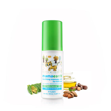 Mamaearth Soothing Baby Massage Oil | Long Lasting Moisturization With Sesame, Almond & Jojoba Oil | Gently Nourishes & Softens