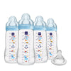 Mam Easy Active Anti-Colic Baby Bottle 11 Oz, Fast Flow, Breastfeeding-Like Silicone Nipple Bottle, Reduces Colic, Gas, & Reflux