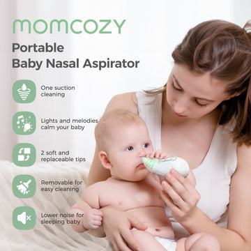 Momcozy Baby Nasal Aspirator, 3 Suction Levels Electric Nasal Aspirator For Baby, Newborn And Toddler, Portable Baby Nose Aspira