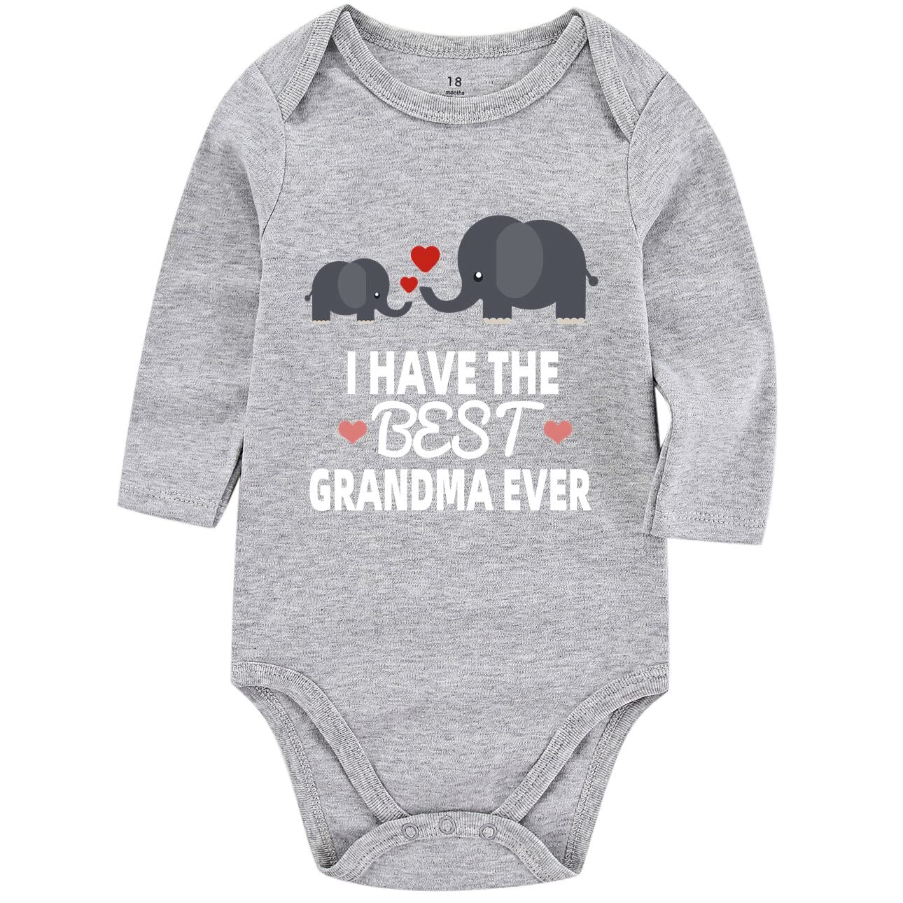 I Have The Best Grandma Baby Boy Clothes Unisex Funny Baby Girl Baby Bodysuit 0-3 Months (Graylong,9-12M)