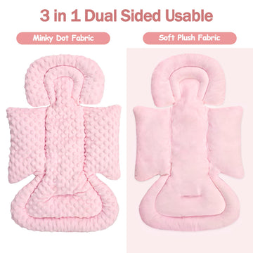 Infant Car Seat Insert Boy Girl, 3 In 1 Newborn Carseat Insert With Strap Pads,Car Seat Head Support For Baby Strollers, Swings,