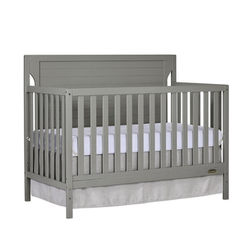 Dream On Me Cape Cod 5-In-1 Convertible Crib In Storm Grey, Greenguard Gold Certified, 55X30X44.5 Inch (Pack Of 1)