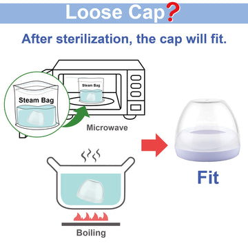 Maymom Dome Caps, Screw Rings, Sealing Discs Compatible with Avent Natural Bottles, Avent PP Bottles or Natural; No Nipple Inclu