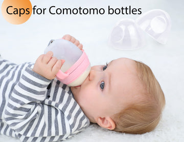 Baby Bottle Replacement Cap Lid For Comotomo 5 Ounce And 8 Ounce Silicone Bottle, 2 Count