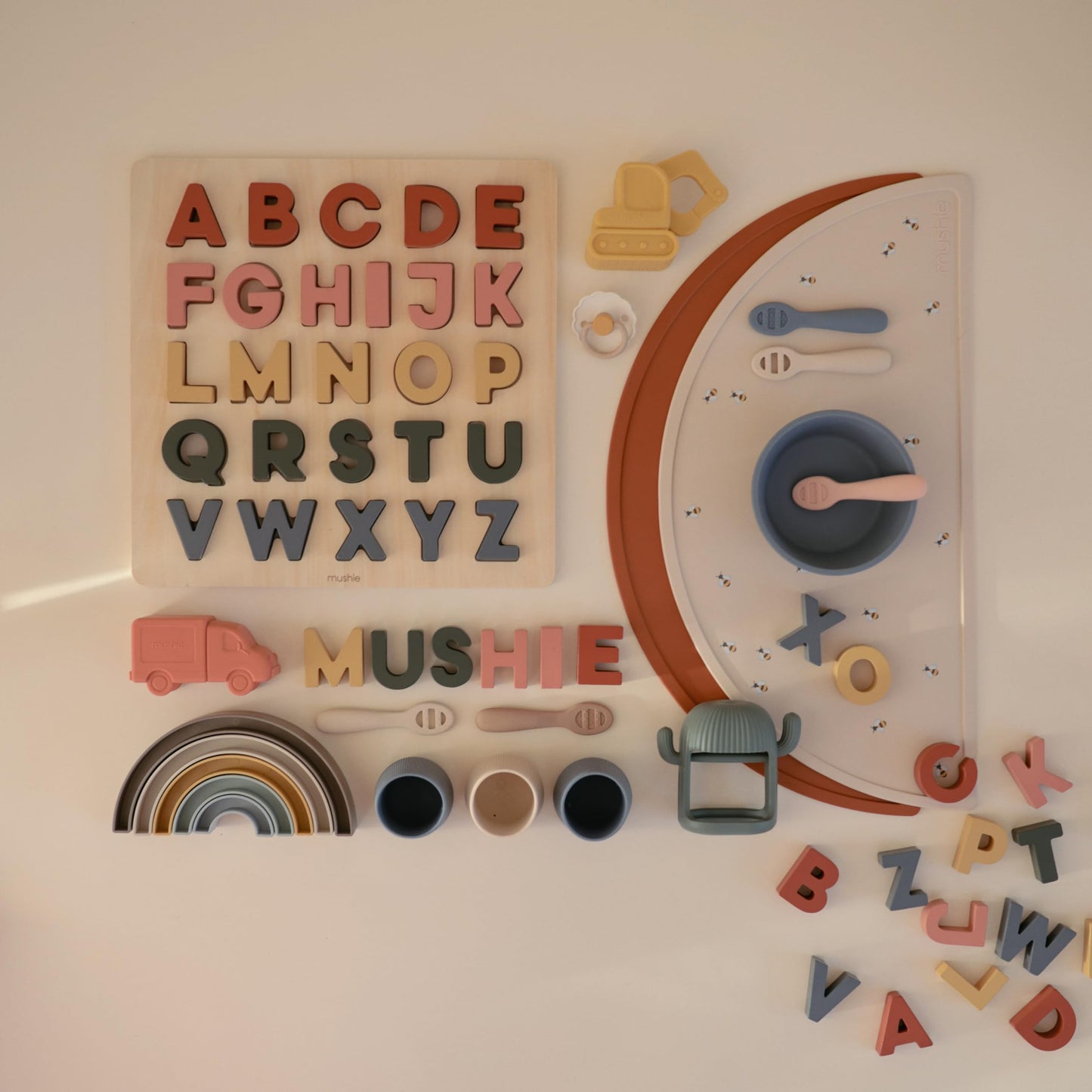 Mushie Silicone Placemat For Kids | Bpa-Free Non-Slip Design (Bees)