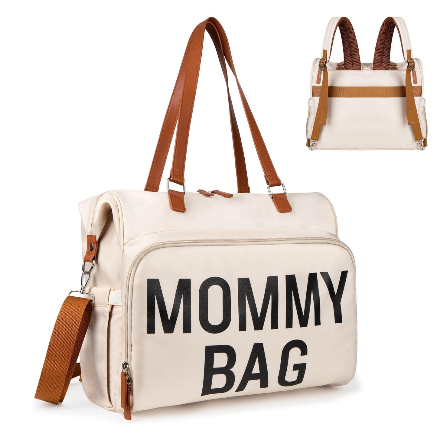 Diaper Bag Backpack Baby Bag, 4 in 1 Diaper Bag Tote, Mommy Bag for Hospital with 14 Pockets, Diaper Tote Bag for Labor & Delive