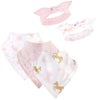 Yoga Sprout 5Pc Bib And Headband Set, Unicorn, One Size