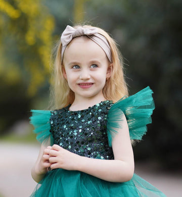 Babygiz Baby Girl Headbands-Infant,Toddler Cotton Handmade Hairbands With Bows Child Hair Accessories (Dark Beige)