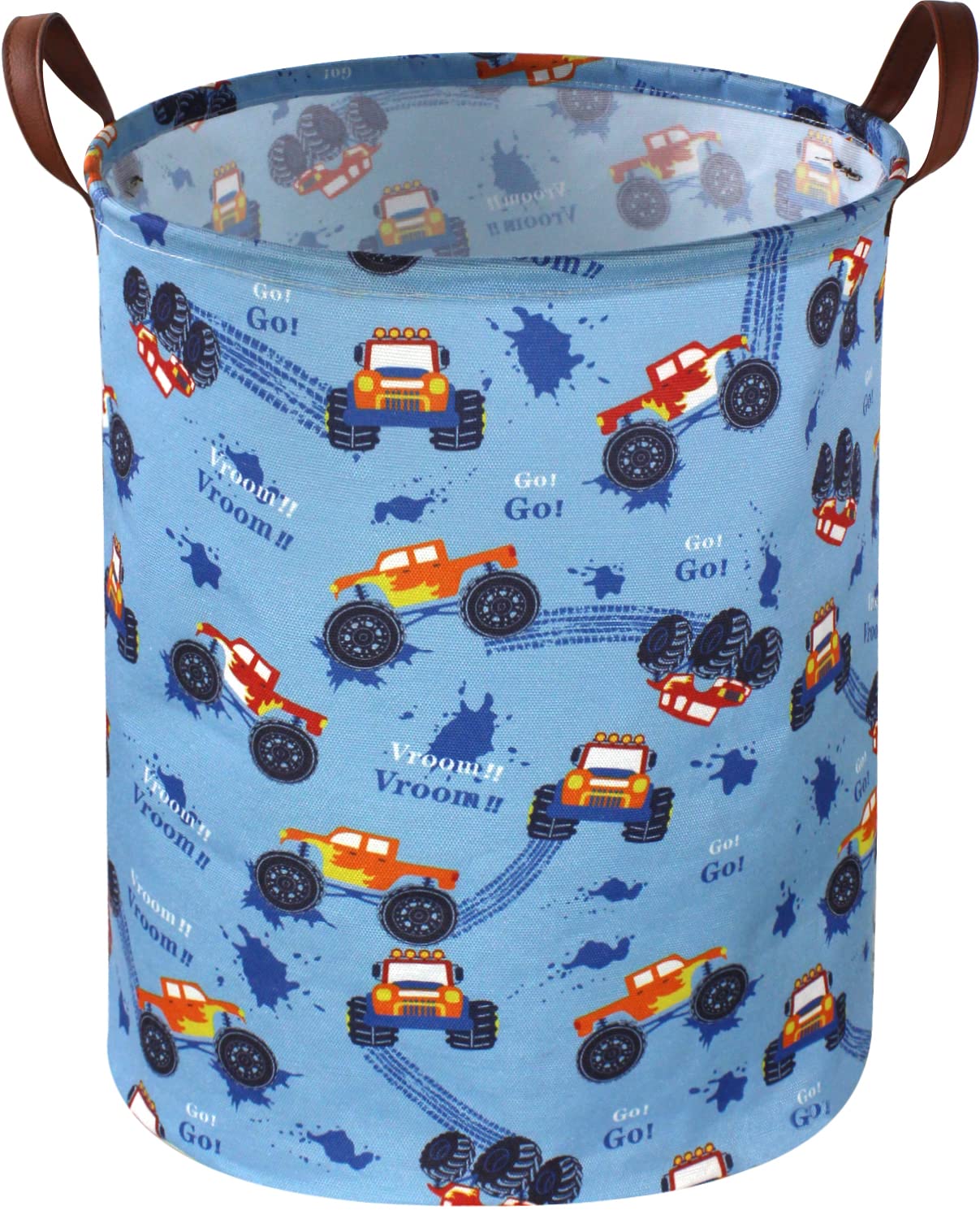 Sanjiaofen Kids Boys Hamper, Kids Laundry Basket Collapsible Monster Truck Storage Baskets For Boy Room Decor,Office,Toy Organiz
