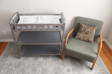 Contoured Baby Changing Pad W/Waterproof Foam Mattress, Includes 2 Soft, Removable & Washable Covers, Safety Straps, Non-Slip Bo