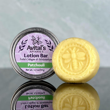 Avitals Lotion Bar With Beeswax, Avocado Oil, Cocoa Butter, Shea Butter, Argan Oil, Vitamin E, And Patchouli Essential Oil