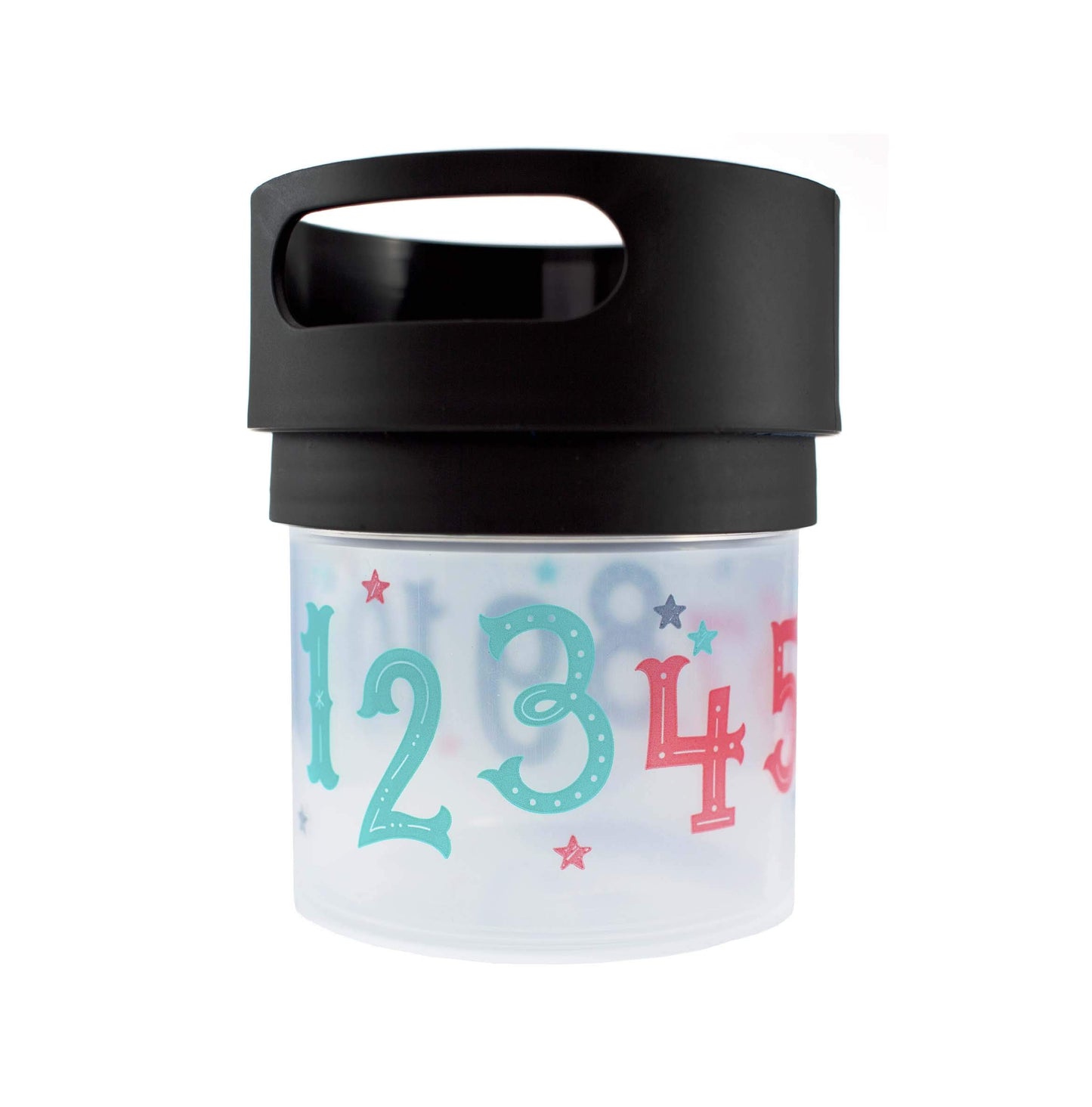 Munchie Mug No-Spill Snack Cup Small Black, Made In The Usa