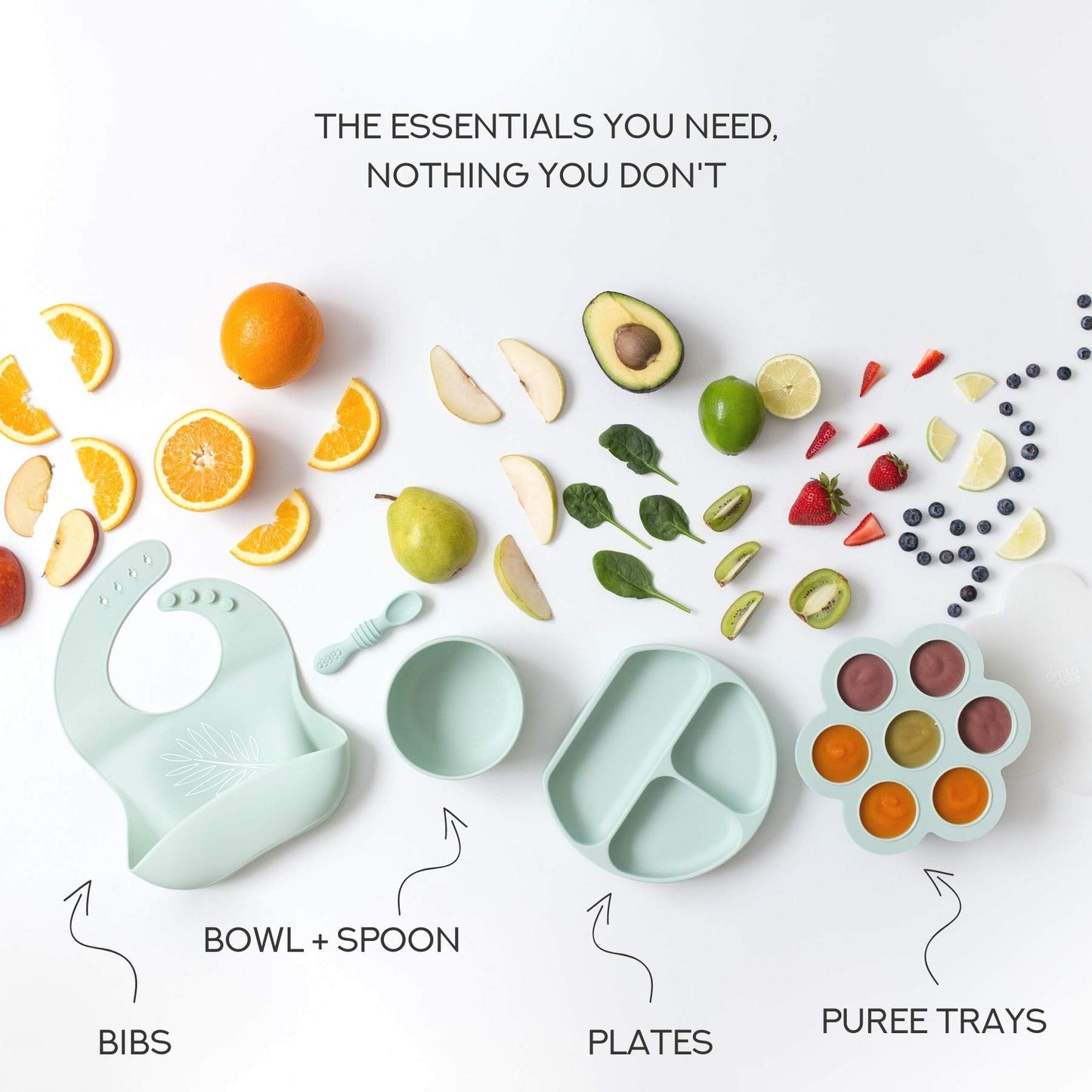 Simka Rose Baby Food Storage Containers - Freezer Safe Tray Silicone Baby Food Freezer Storage Tray Molds Breast Milk Freezer Tr