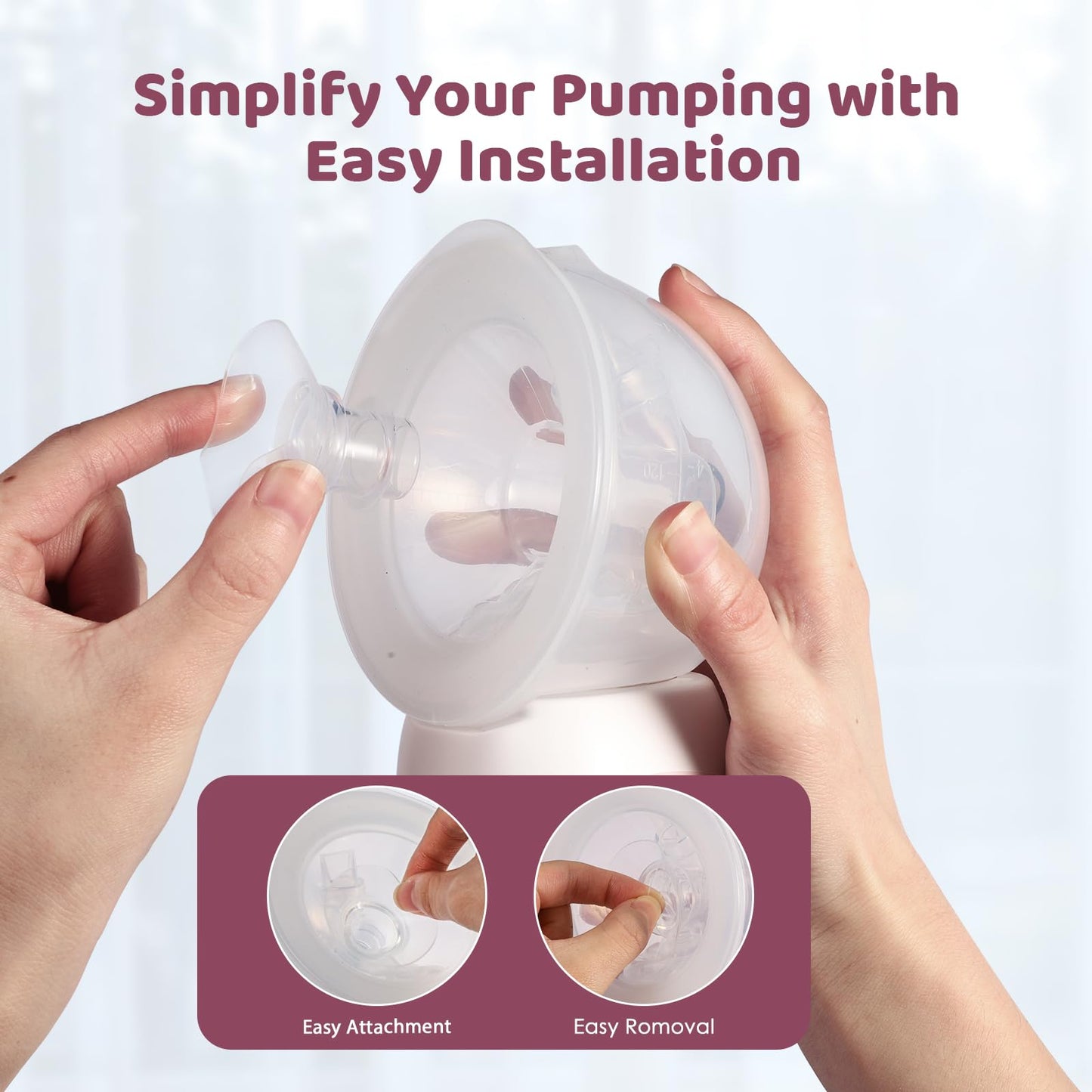 Nursi Luna Flange Inserts 8Pcs 21Mm For 24Mm Flange/Shield Of Most Pumps, Flange Sizing Kit Silicone Flange Insert, Breastfeedin